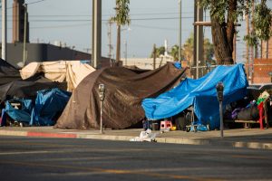 View,Of,The,Homeless,Encampments,Along,Central,Avenue,In,Downtown View,Of,The,Homeless,Encampments,Along,Central,Avenue,In,Downtown